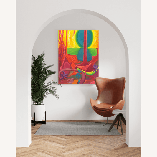 The Heat at the Slide Room Gallery in Victoria - 48 x 36 x 1.5 in / 121.92 x 91.44 x 3,81 cm