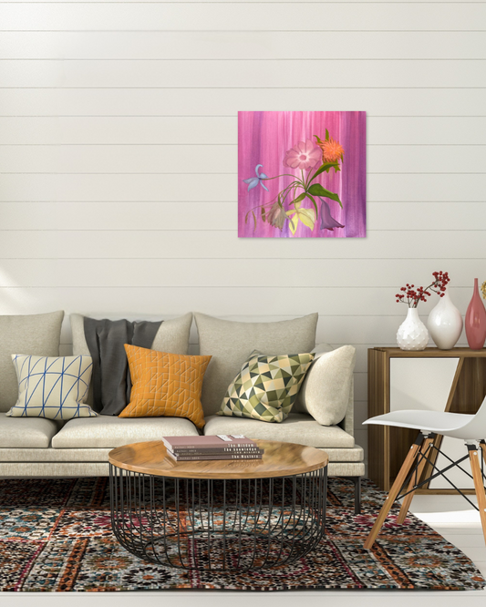 Flower Study - 22 x 22 inches