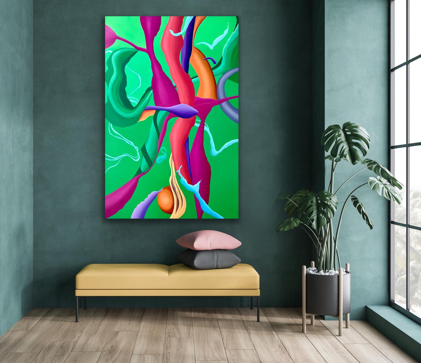 Green Velvet - 40 x 60 in / 152.4 x 101.6 cm