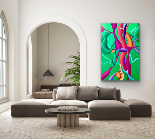 Green Velvet -72 x 48 x 2 in / 152.4 x 101.6 cm