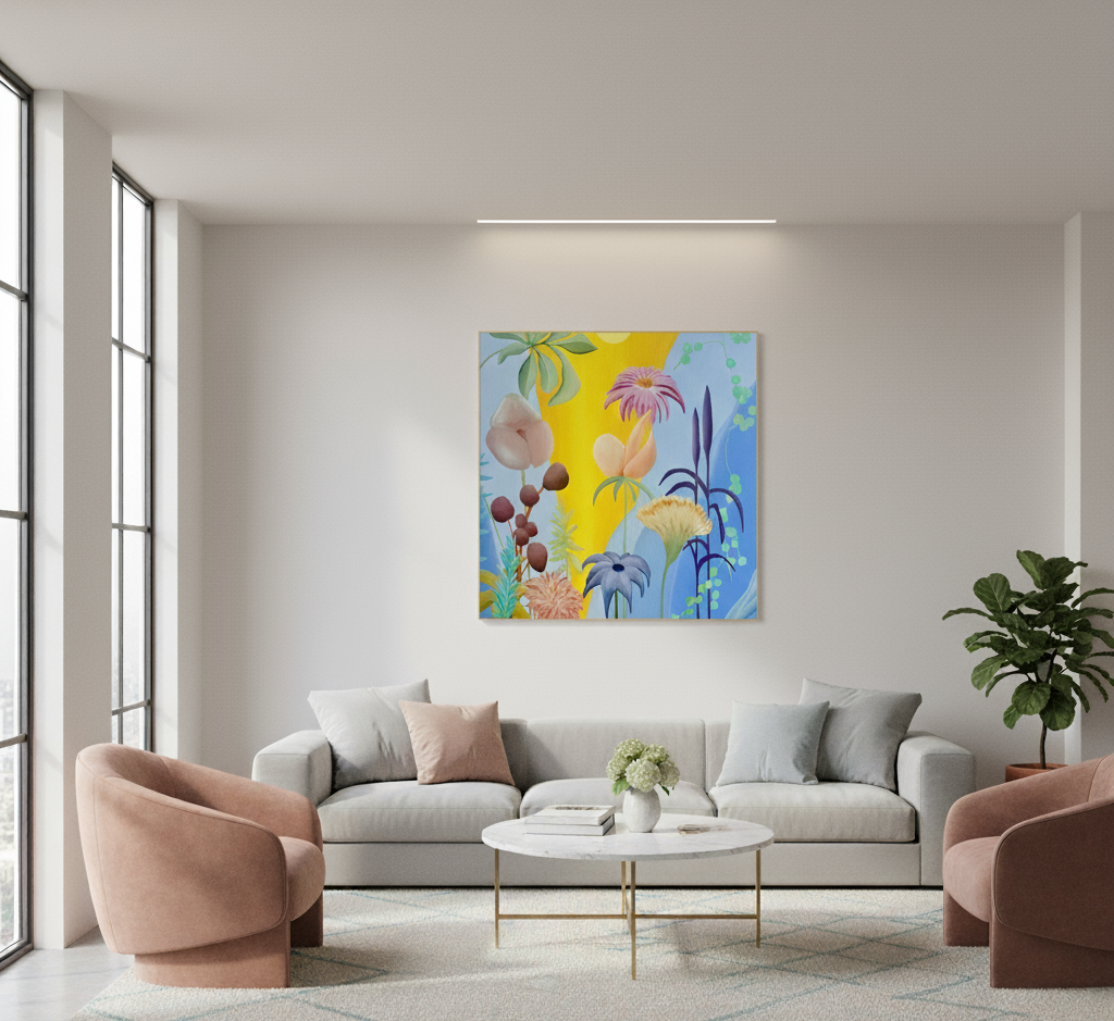 Paradise Garden - 30 x 30 in - 76.2 x 76.2 x 3.81 cm