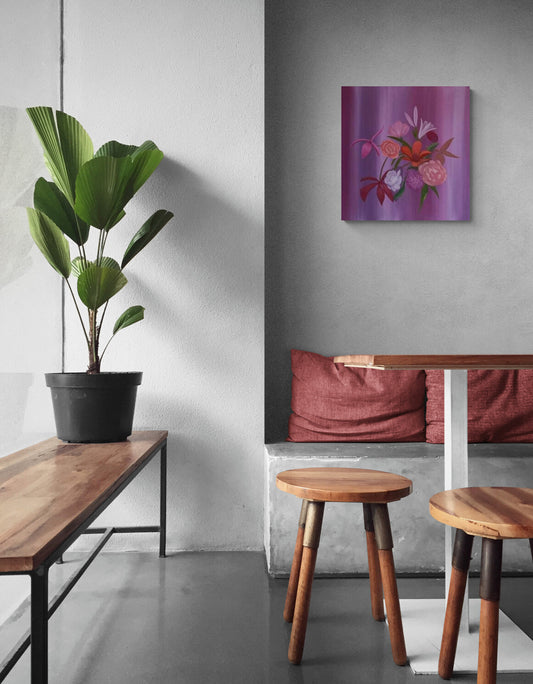 Flower Study II - 22 x 22 inches