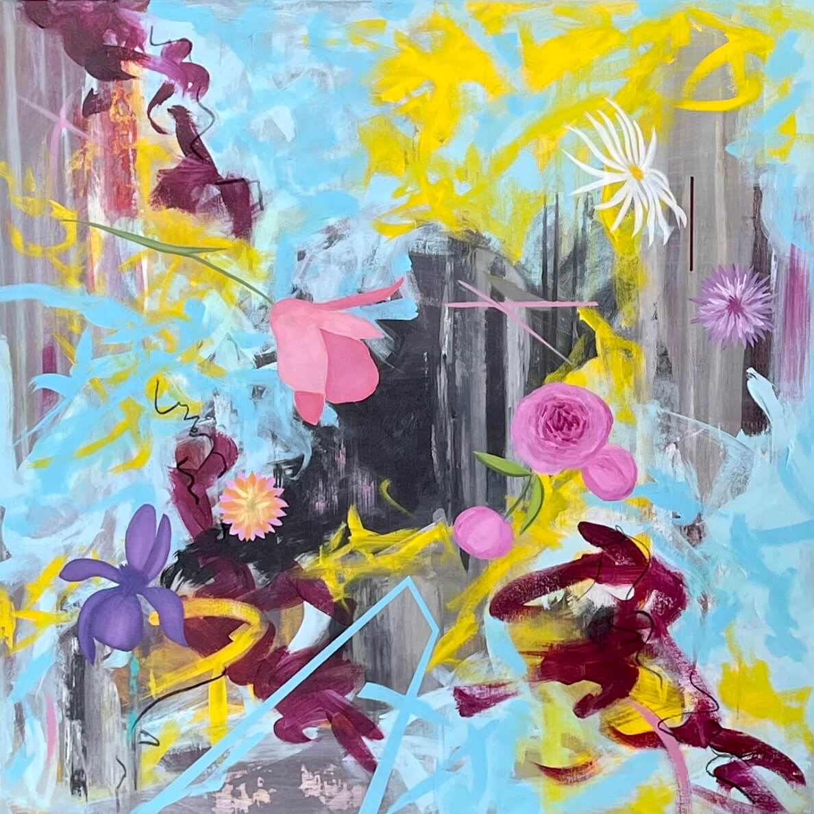 Paroles - 30 x 30in - Available exclusively at Tofino Gallery of Contemporary Art - SOLD