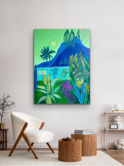 Dreaming of Tahiti - 48 x 36 x 1.5 in / 121.92 x 91.44 x 3,81 cm - at the Federation Gallery in Vancouver