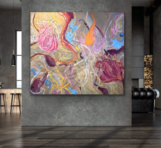 New work - 65 x 84 in 165 x 213 cm