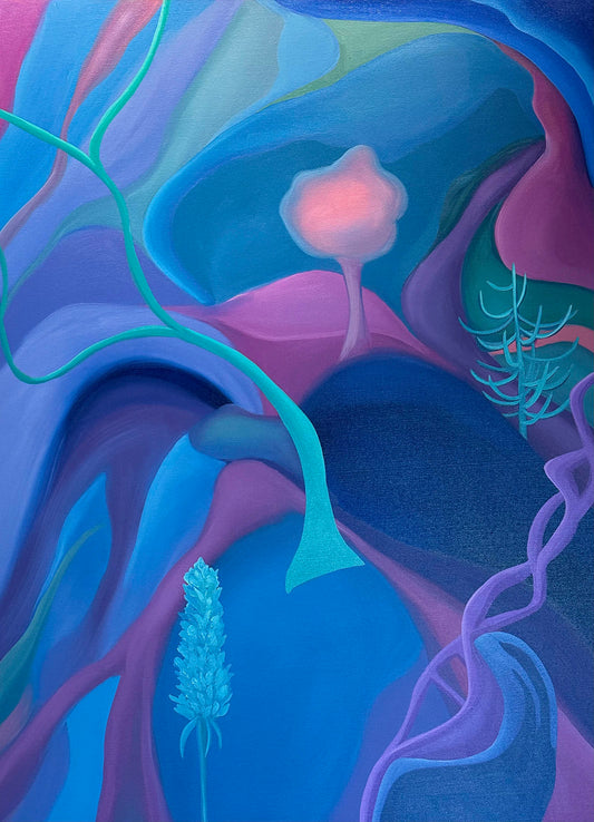 Rhapsody in Blue at the Tofino Gallery of Contemporary Art  - 48 x 36 in